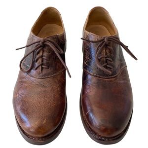 Bed Stu Bedstu Cobbler Series Brown Leather lace Up Saddle Oxford Mens Shoes 9
